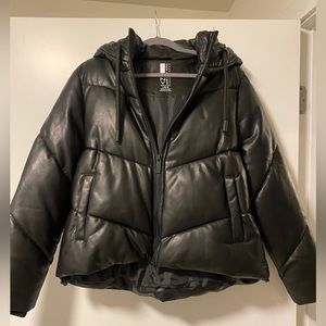 Marc New York Black Cropped Puffer Jacket